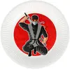 Image de Paquet de 8 Assiettes Ninja Manga en carton 23cm 50407BOL