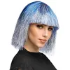 Image de Perruque Crazy bleu - lamé argent 85100BOL