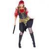 Image de Déguisement Corsaire FEMME Rouge LUXE, adulte EUROC706058 T4