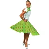 Image de Jupe Rock'N Roll Verte Pois Rose 508046E
