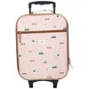 Image de Valise à roulettes enfant Voitures beige