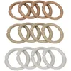 Image de Anneaux d'attache jouet Little Loops beige (12 pièces)