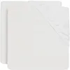 Image de Lot de 2 draps housses en coton blancs (60 x 120 cm)