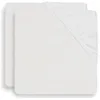 Image de Lot de 2 draps housses en coton blancs (70 x 140 cm)