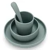 Image de Coffret repas en silicone Ash green vert (4 pièces)