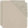 Image de Lot de 2 draps housses en coton Nougat (60 x 120 cm)
