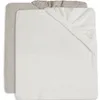 Image de Lot de 2 housses de matelas à langer éponge Ivory-Nougat (50 x 70 cm)