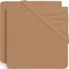 Image de Lot de 2 draps housses Biscuit (60 x 120 cm)