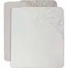 Image de Lot de 2 draps housses en coton Ivory-Nougat (60 x 120 cm)