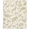 Image de Drap housse en jersey Animals Olive Green (40 x 80 cm)