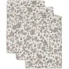 Image de Lot de 3 gants de toilette en gaze de coton Retro Flowers