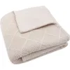 Image de Couverture en polaire Check Knit Oatmeal (100 x 150 cm)