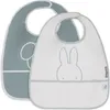 Image de Lot de 2 bavoirs plastifiés Miffy Peekaboo Sea Green