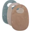 Image de Lot de 3 bavoirs en éponge Sea Green-Nougat-Biscuit