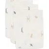 Image de Lot de 3 gants de toilette en gaze de coton Jungle Jambo