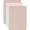 Image de Lot de 3 gants de toilette en gaze de coton Twinkling Wild Rose