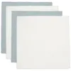 Image de Lot de 4 langes en coton Sea Green-Ivory (70 x 70 cm)