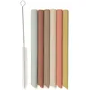 Image de Lot de 6 pailles en silicone Multicolore