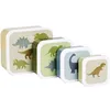 Image de Lot de 4 boîtes à goûter Dinosaure