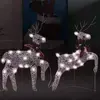 Image de Décoration de noël renne 40 Led vidaXL (x2) Doré 42x19x64 cm 342683