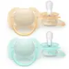 Image de Avent Ultra Soft   Sucette en silicone ultra douce (0 mois)   Pour peaux sensibles   Lot de 2