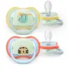 Image de AVENT ULTRA AIR NIGHT - Sucettes Orthodontiques - Décor Jungle - 0 à 6 Mois, 2 Sucettes