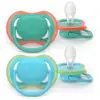 Image de AVENT ULTRA AIR - Sucettes Orthodontiques - Décor Mixte - De 6 à 18 Mois, 2 Sucettes