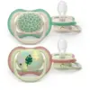Image de AVENT ULTRA AIR COLOR OF NATURE - Sucettes Orthodontiques - Mixte Vert - De 6 à 18 Mois, 2 Sucettes