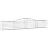 Image de Paniers à gabions arqués fer galvanisé vidaXL (x15) Argenté 400x30x60/80 cm 3146849