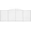 Image de Paniers à gabions arqués vidaXL (x25) Argenté 400x50x160 cm 3147033