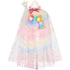 Image de Ensemble cape + diadème + baguette licorne (3-4 ans)