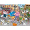 Image de Puzzle 1000 pièces : Wasgij Original 46 - Frénésie d’achat dans l’allée centrale ! Jumbo-1110100505