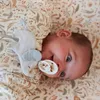 Image de Doudou attache-sucette en gaze de coton Elephant Safari Friends