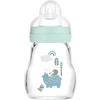Image de MAM Biberon en verre bleu 170 ml tétine débit 1
