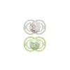 Image de MAM Sucette Perfect 6 Mois+   Silicone   Ultra Fine & Orthodontique x2 - Motifs aléatoires