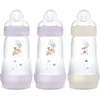 Image de 3 biberons Easy Start 260ml Lilas+Lilas+Sable Tétine débit 2