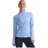 Image de Maillot manches longues 1/4 zip femme 2XU Ignition WR6834A-HYG-WRF Bleu S