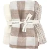 Image de Lot de 3 langes Vichy Caramel (70 x 70 cm)