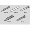 Image de Accessoires militaires : Set d'armement aviation américaine - MIssiles Trumpeter-TR03307