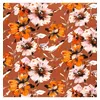 Image de Tissu jersey viscose imprimé fleurs vendu au mètre(...) - Orange