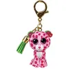 Image de Animal en peluche TY Mini Boo's Clip Glamour Le Léopard Rose 10 cm