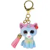 Image de Ty, Unisexe, Porte-clés, Mini Boo's Clip Heather chat 9cm, Multicolore