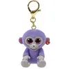 Image de Ty, Unisexe, Porte-clés, Mini Boo's Clip Cherry Monkey, 9cm, Violet