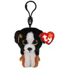 Image de Porte-clés en peluche Ty Beanie Boo's Clip Roscoe Le chien 7 cm