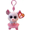 Image de Porte-clés en peluche Ty Beanie Boo's Clip Nina la Souris