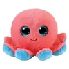 Image de Peluche Ty Beanie Boo's Sheldon la pieuvre 15 cm Rose