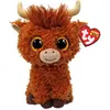 Image de Ty Beanie Boo Alfie Highland Cow Brown 15cm (15 cm)