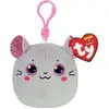 Image de Ty, Porte-clés, Catnip Mouse Squishy Clip 9cm, Gris