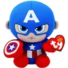Image de Peluche TY Marvel Beanie Babies Small Captain America 15 cm