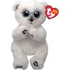 Image de Ty Beanie Babies Bellies Ourson Wuzzy Blanc 15cm (8 cm)